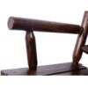 Rustic Outdoor Wood Rocking Bench Double Rocking Chair For 2 Persons With Curved Seat, Porch Rocker - Brown - Image 11