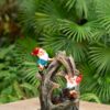 Decorative Woodland Gnome Water Fountain With LED Light - Brown - Image 10