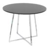 Cosmo - Canary Contemporary Dining Table - Chrome / Black - Image 3