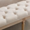 Upholstered Tufted Bench Ottoman, Dining Bench Bedroom Bench Footrest Stool Accent Bench For Entryway Dining Room Living Room - Beige - Image 4