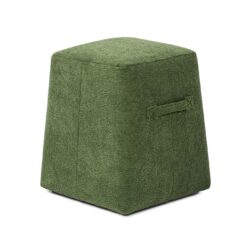 Clyde - Tapered Square Upholstered Ottoman - Moss Green