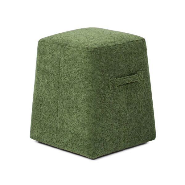 Clyde - Tapered Square Upholstered Ottoman - Moss Green