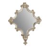 Artistic Diamond Scrollwork Mirror, Home Accent Mirror For Living Room, Entryway, Bedroom, Office - Antique White - Image 2
