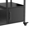 Outdoor Grill Table For Big Egg Style Bbq With Metal Grill Cart And Storage Box And Metal And Stainless Steel - Black / Silver - Image 15