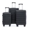 Set 3 Pieces 20" / 24" / 28" Abs Spinner Wheel Luggage, Matching Color, With Combination Lock - Black - Image 25