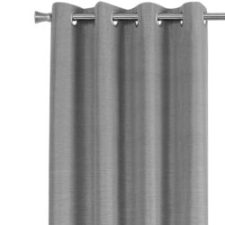2 Pieces Set, Curtain Panel, 100% Blackout, Grommet, Versatile Use - Gray