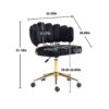 Modern Home Office Desk Chair With Adjustable Height And Swivel Wheels - Black - Image 3