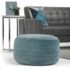Vivienne - Round Pouf - Turquoise - Image 6