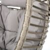 Charming Hanging Basket Chair With Cozy Wicker Weave And Sturdy Metal Frame - Gray - Image 10