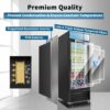 Glass Door Merchandiser Freezer 19.3 Cu.Ft Swing Door Commercial Reach-In Display Freezers With LED Top Panel Upright Freeze Storage - Black - Image 7