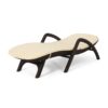 Mikael - Wicker Like Chaise Lounge With Cushion For Outdoor Relaxation - Dark Brown - Image 3