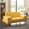 Vibrant Contemporary Loveseat Bed - Yellow - Image 5