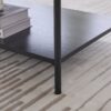 Upholstered Ottoman Coffee Table Foot Rest With Metal Legs And Open Storage - Beige - Image 9