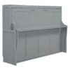 Full Size Murphy Bed With Hydraulic Lift & Desk Design - Gray - Image 3