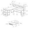 Computer Desk, Home Office Corner, Storage Drawers, L Shape, Laptop, Contemporary & Modern - Gray - Image 4
