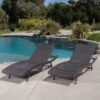 Kauai - Modern Style Wicker Chaise Lounge - Brown Multi - Image 7