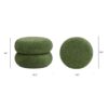 Nest - Low Round Upholstered Ottoman - Moss Green - Image 7