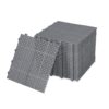 Interlocking Deck Tiles Plastic Waterproof Outdoor All Weather Anti-Slip Bathroom Shower Balcony Porch Strong Weight Capacity Upto 6613 Lbs, Rosette Pattern Pack Of 12 - Gray - Image 26