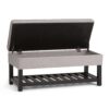 Cosmopolitan - Storage Ottoman Bench With Open Bottom - Cloud Gray - Image 3