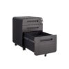 3 Drawer Mobile File Cabinet Under Desk Office, Simple Style Versatile Storage Cabinet, 5 Wheel Design Anti-Tilting Cold Rolled Steel Waterproof Moisture-Proof - Black - Image 5