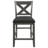 5 Pieces Counter Height Rustic Farmhouse Dining Room Wooden Bar Table Set With 2 Stools And 2 Chairs - Gray - Image 20