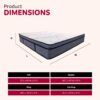 King Size Hybrid Plush Foam Mattress, Soft Polyester Knit Cover, Multi Layer Foam Mattress - White / Gray - Image 4
