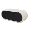 Fuji - Upholstered Oval Storage Bench - Ivory White - Image 4