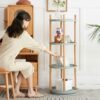 Storage Shelf, 360° Rotating Bookshelf, 4 Tier Bookcase With Large-Capacity Storage Space, Multifunctional Storage Rack, Compact Design For Living Room - Natural - Image 13