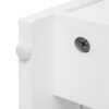Wardrobe With 3 Drawers High Wardrobe Armoire With Rattan For Living Room Organizer - White - Image 22
