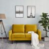 Plush Comfort Loveseat - Goldenrod - Image 13
