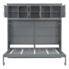 Queen Size Murphy Modern Bed With Top Cabinets For Space Saving And Comfort - Gray - Image 9