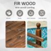 Outsunny - Fir Wood Garden Bridge Arc Walkway With Side Railings, Perfect For Backyards, Gardens, & Streams, Carbonized - Brown - Image 5