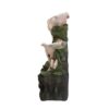 Decorative 3 Tier Tabletop Water Fountain With Fairy And LED Light, Angel Girl With Flower Design, For Indoor Tabletop And Outdoor - Pink / Green - Image 4