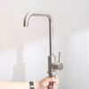 24" Stainless Steel Washing Sink With Faucet Hoses And Drain Head Only (Update) - Silver - Image 8
