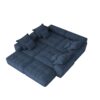 Modern Oversized Modular Sectional Sofa, Sparkling Chenille Fabric Soft Cushion Sofa With 8 Pillows, 8 Pieces Diy Combination Tufted Sofa, No Assembly Required - Blue - Image 23