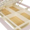 Queen Size Upholstered Hydrualic Platform Floating Bed With LED Light And USB Port - Pink - Image 15