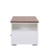 Luna - Coffee Table With Walnut Finish Lift Top, 2 Drawers, And 2 Shelves - White And Brown - Image 2