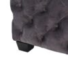 Modern Glam Velvet Ottoman With Button Tufted Diamond Stitch Design - Gray - Image 9
