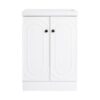 Modern Freestanding Bathroom Vanity With Resin Sink & Soft Close Cabinet Doors, Durable - White - Image 9