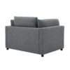 Wide Modern Oversized Armchair With Ottoman Stool, Single Sofa With Lumbar Support, Accent Chair, Reading Chair For Bedroom, Living Room - Dark Gray - Image 10