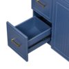 Bathroom Vanity, Transitional Style Bathroom Cabinet With Resin Sink, Single Bathroom Cabinet, With 2 Drawers And 1 Adjustable Storage Shelf, 2 Soft-Close Doors - Navy Blue - Image 23