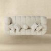 Beatrice - Modern Tufted Sofa - Ivory / White - Image 2