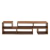 Modern 2 Piece Cube TV Stand With Open Storage, L Shaped Design - Walnut - Image 17