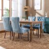 Nikki - Modern, High-End Tufted Solid Wood Contemporary Velvet Upholstered Dining Chair With Wood Legs Nailhead Trim (Set of 2) - Light Blue - Image 15