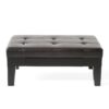 Chatham - Ottoman With Drawer Leather Storage Solution - Dark Coffee - Image 3