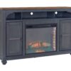 Americana - 66 In Fireplace TV Stand For TVs Up To 80" - Blue - Image 2