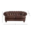 Newport - Leather Loveseat - Caramel - Image 7