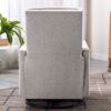 Modern Upholstered Rocker Nursery Chair Plush Seating Glider Swivel Recliner Chair - Tan - Image 9