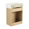 Modern 16" Bathroom Vanity Sink Combo With Ceramic Sink And Cabinet For Small Spaces - Oak - Image 17