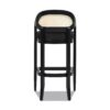 Americana - Mid-Century Modern Cane Back Bar Stool - Jet Black - Image 6
